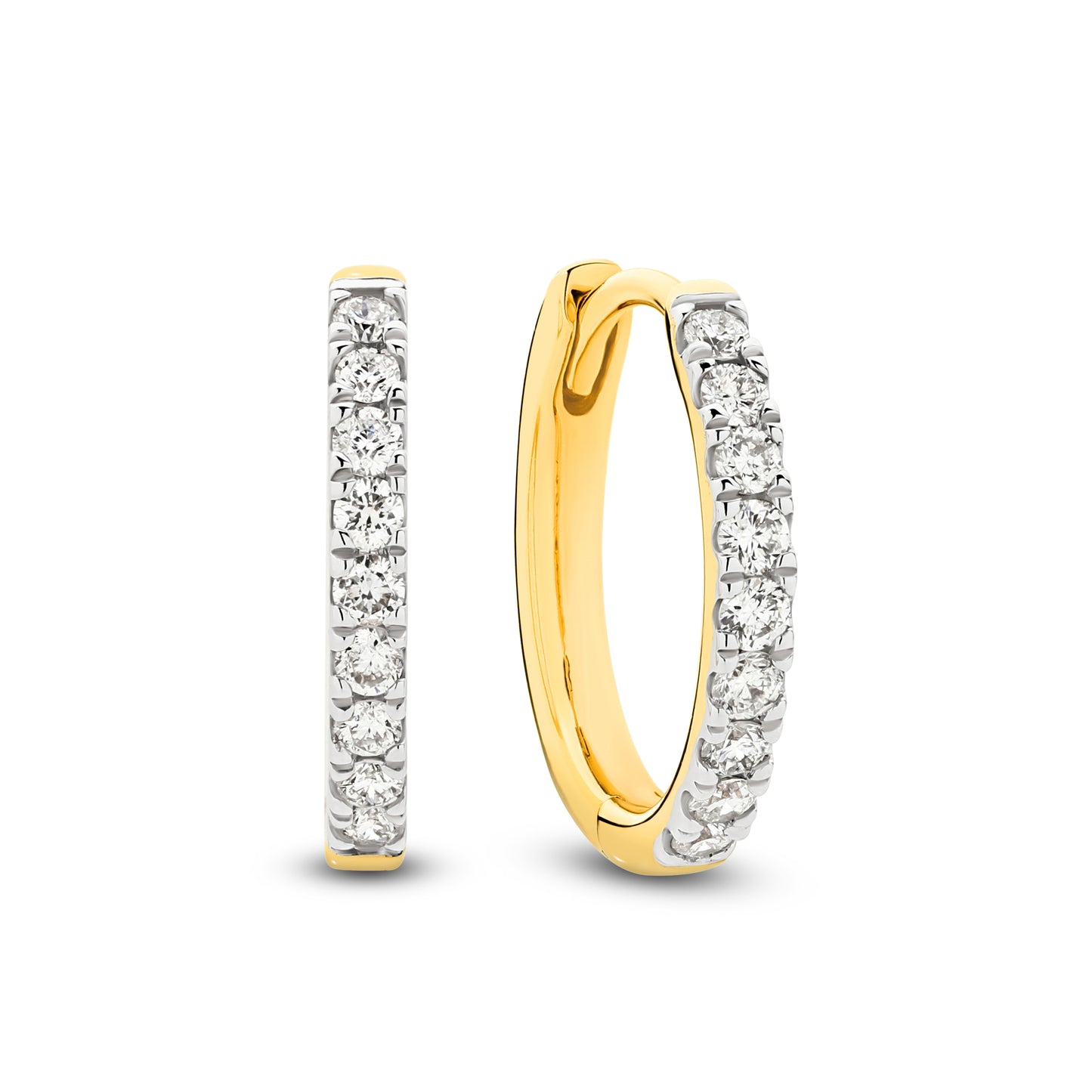 JacqualineEve 18KT Diamond Hoop Earrings