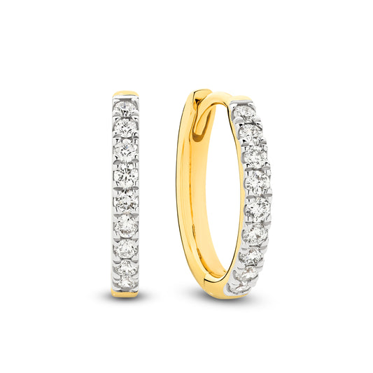 JacqualineEve 18KT Diamond Hoop Earrings